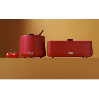 Chafing dish UNIQ, HENDI, designed by Robert Bronwasser, GN 1/1, Červená, 230V/700W, 607x402x(H)245mm | 470459